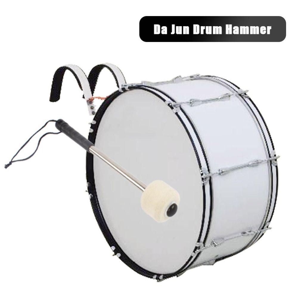 1Pc Stainless Steel Bass Drum Mallet Hanging Rope Instrument Sticks  Musical Instrument