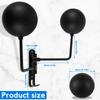 Motorcycle Helmet Rack 180° Rotating Wall Mounted Helmet Rack with Double Hook Bicycle Helmet Rack DisplayRack Detachable