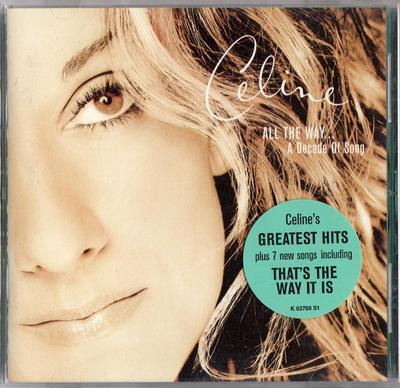 CD CELINE DION  All the Way a Decade of Song BK63760 Epic 1999 Canada Rock Used