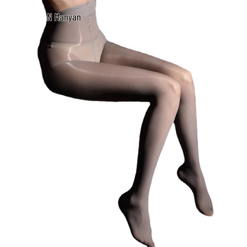 Manyan Sexy 8D Aurora Oil Sheen High Waist Pantyhose (WZ7152) with Closed Crotch