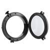 10in Marine Porthole Round Black Portlight Stalinite Window Universal for RV Boat Yacht