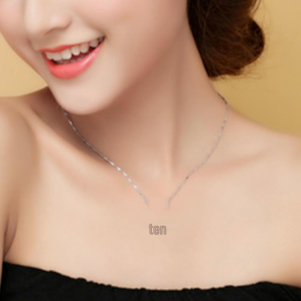 Yihua White Gold Plated Geometric Cross Pendant Necklace for Women