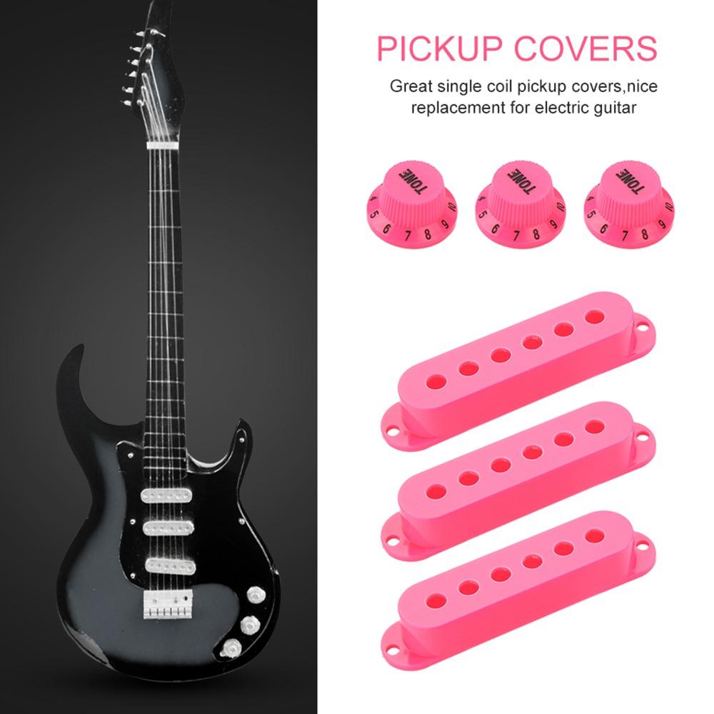 6pcs 48mm 50mm 52mm Single Winding Pickup Covers Pink/Blue ABS Pickup Covers Electric Guitar