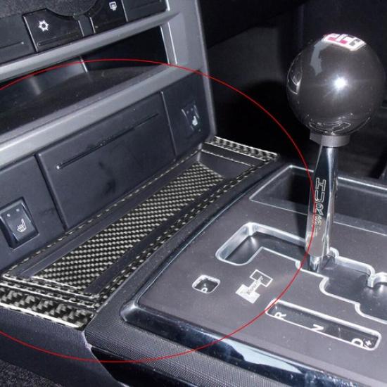 5Pcs For Chrysler 300 Carbon Fiber Floor Interior Console Storage Cover Trim