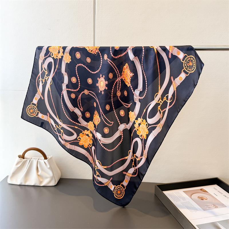 Fashion Print Silk Hairbands Scarf Women 2026 Spring New Elagant Floral Bandana Neck Kerchief Head Bands Foulard Female Scarfs