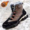 Snow boots men's shoes high waist high top winter velvet non-slip cold-resistant cotton shoes thickened warm outdoor hiking shoes cotton boots