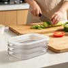 Crisper Box Stackable Design Transparent Food Storage Container with Sealed Lid Fruits Vegetables Meat Snacks Fridge Organization