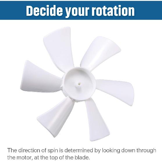 Unifizz 6 inch Replacement White Vent Fan Blades for RV Bathroom Vent Fan,fits for Heng's,Elixir,Ventline and Jensen roof Vents and Range Hoods or
