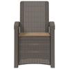 Garden Recliner Rattan Look 2 Pcs Light Gray and Taupe PP