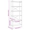 Bookshelf Sonoma Oak 80 x 30 x 189.5 cm Engineered Wood