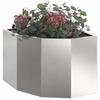 Corner Planter Silver 45 X 45 X 35 Cm Stainless Steel