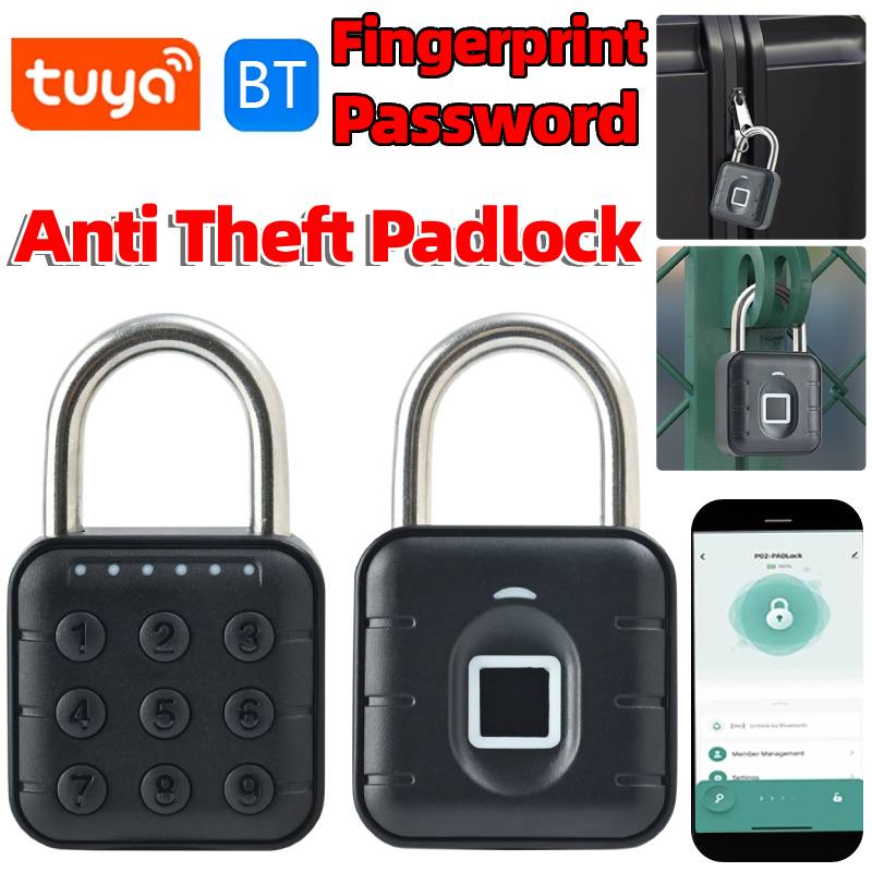 Safety Lock Keyless with APP Smart Padlock Waterproof Battery-powered Anti Theft Lock for Home Drawer Office Bicycle Factory