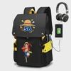 One Piece Luffy Anime Backpack: Large Capacity for Boys and Students (Elementary To High School), Korean Style