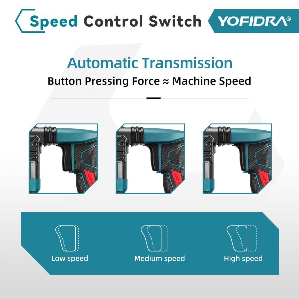 Yofidra Ciocan Electric cu Percuție Fără Perii 26MM Multifuncțional Șurubelniță Fără Fir Unealtă Rotativă Pentru Baterie Makita 18V