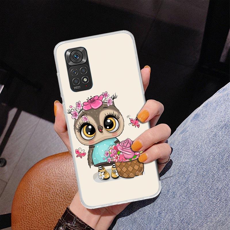 Cute Owl Hearts Lover Phone Case For Xiaomi Redmi Note 15 14 13 12S 12 11 Pro Plus 14S 11S 11E 10 10S 11T 5G Personalized Cover