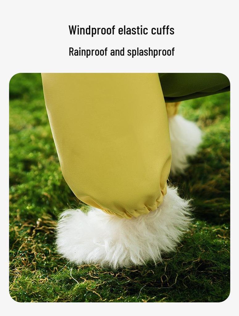 Four-Legged Dinosaur Dog Raincoat with 3D Tail – Waterproof for Medium & Large Breeds