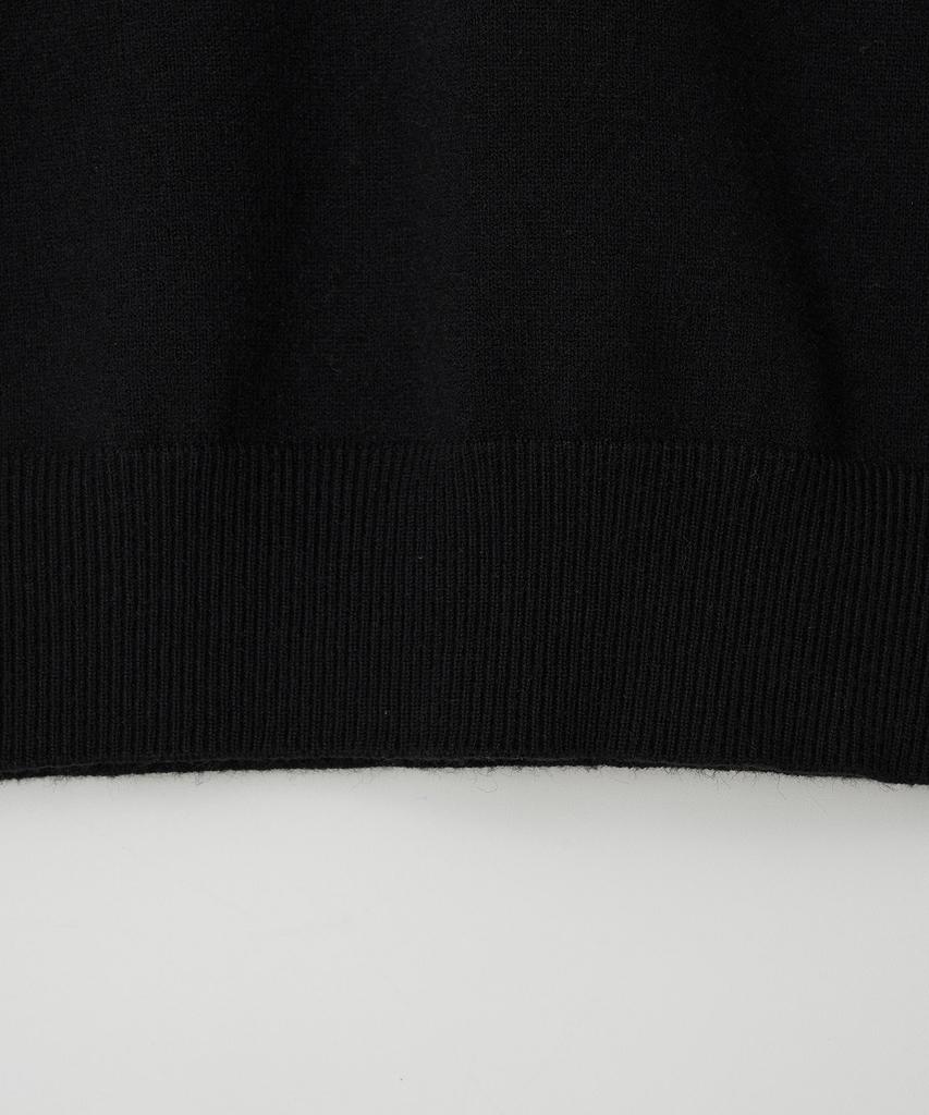 EZIO Wholegarment Cashlike Round Knit_Black