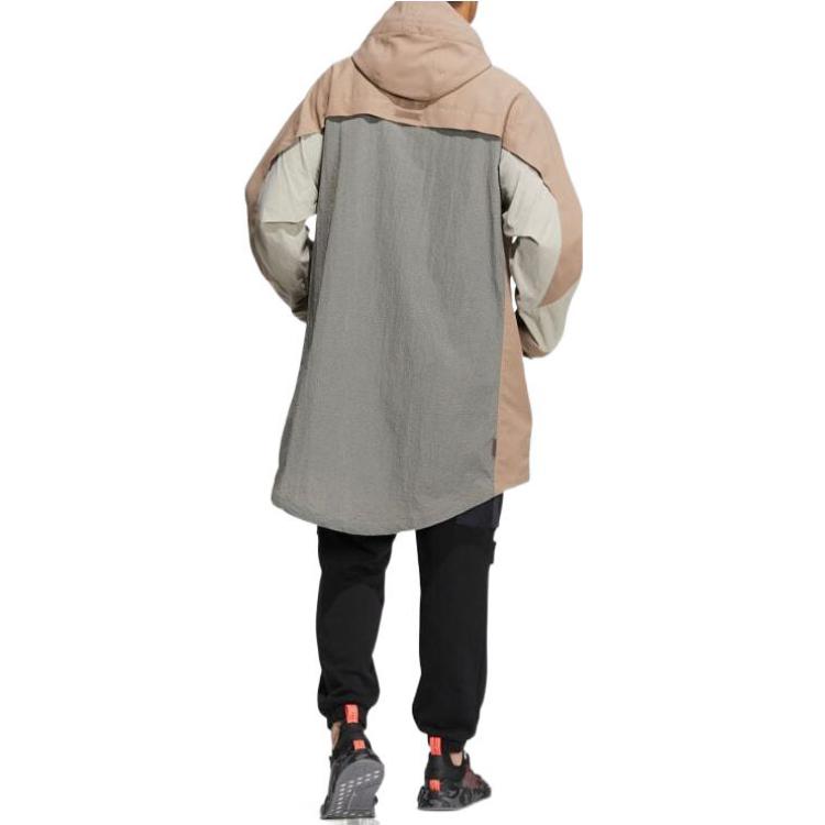 Adidas Originals Jackets Men's Khaki Brown Hooded Moderate Other HE6623-