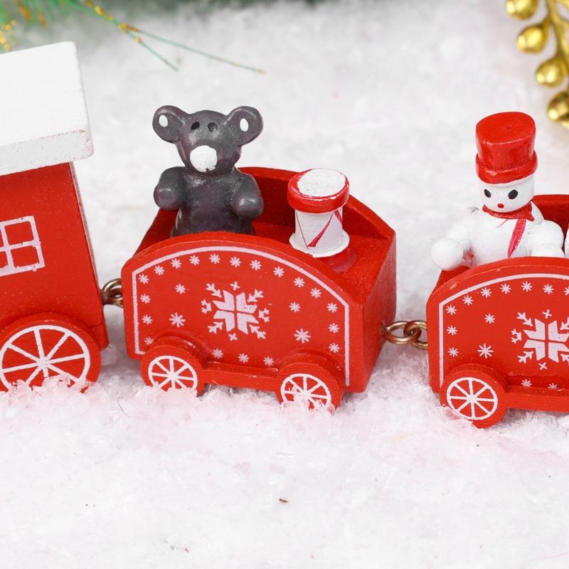 Vánoční ozdoba s dřevěným vláčkem, Veselé Vánoce, Dekorace na domácí stůl 2025, Vánoční dárky, Noel Natal Navidad, Šťastný nový rok 2025