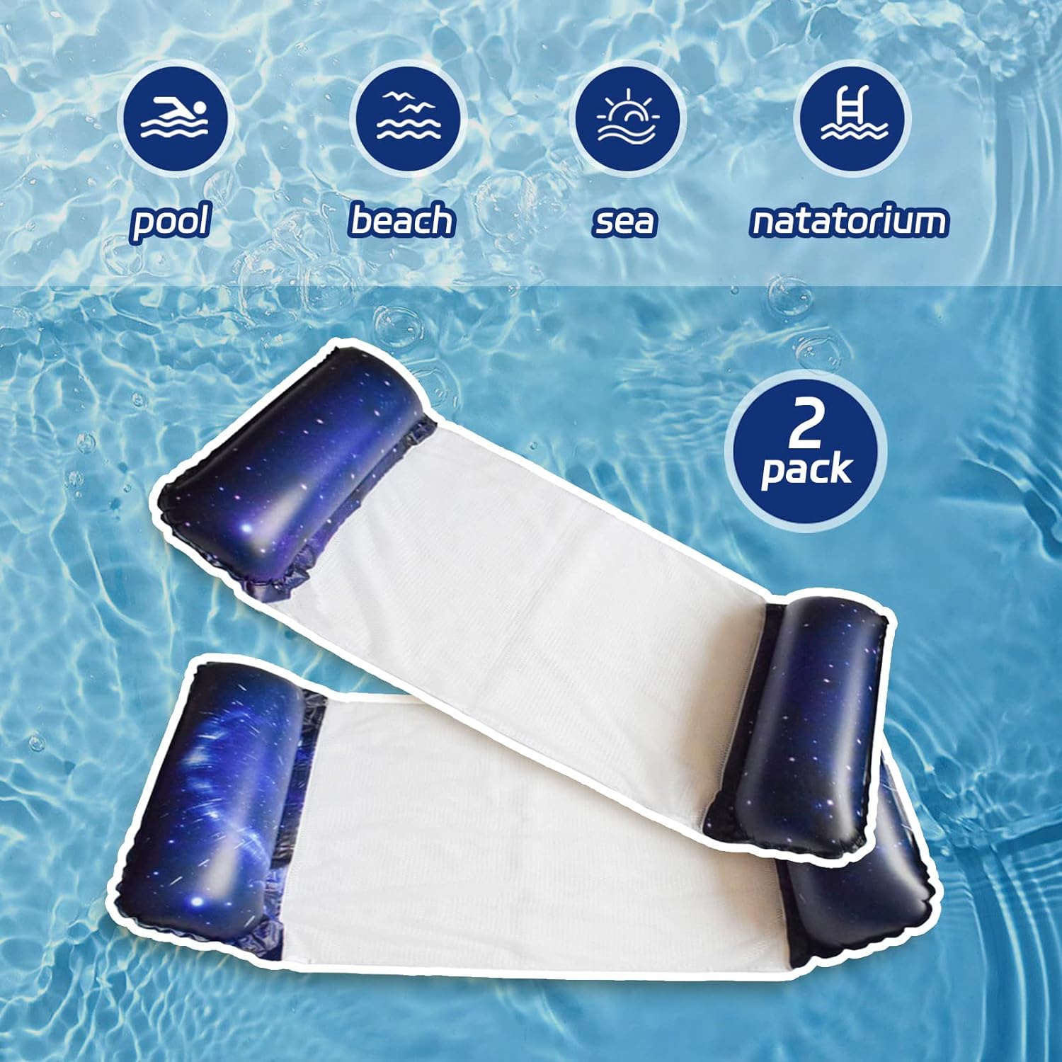 Набор из 2 надувных поплавков для бассейна — фото 2