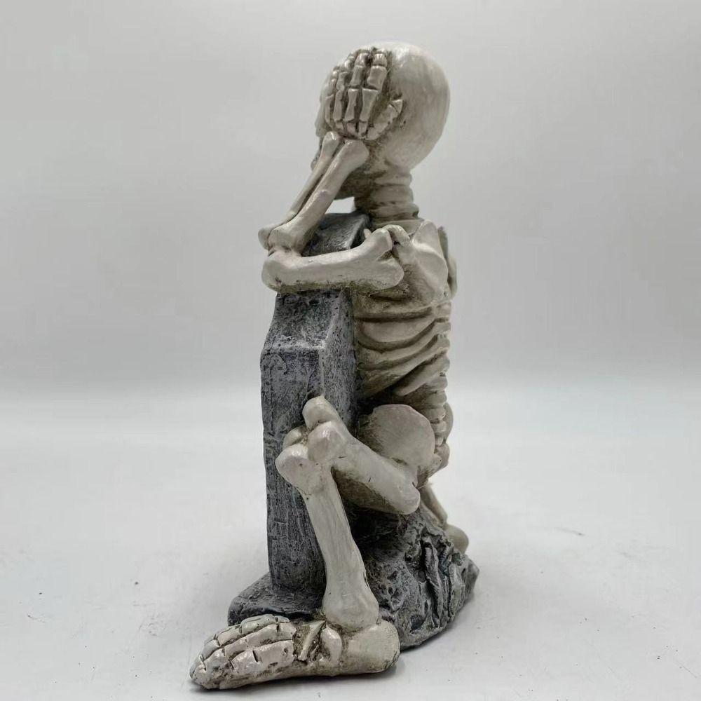 Unique Halloween Skull Tombstone Funny Tombstone Statues Skeleton Tombstones Decoration Gift