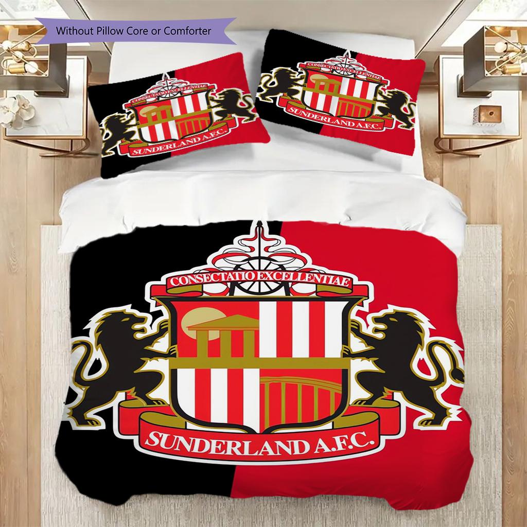 Sunderland Afc Emblem Display Bedding (1 * duvet cover + 2 * pillowcase, without core) 2D Flat Christmas birthday gift Bedding set