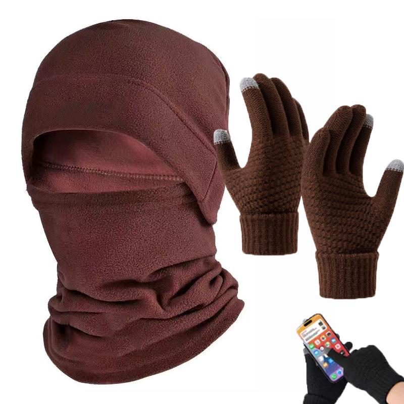 Warm Cycling Face Mask: Multifunctional Fleece-Lined Neck Gaiter, Windproof Ski Balaclava Hat, Pull-Over Neck Warmer
