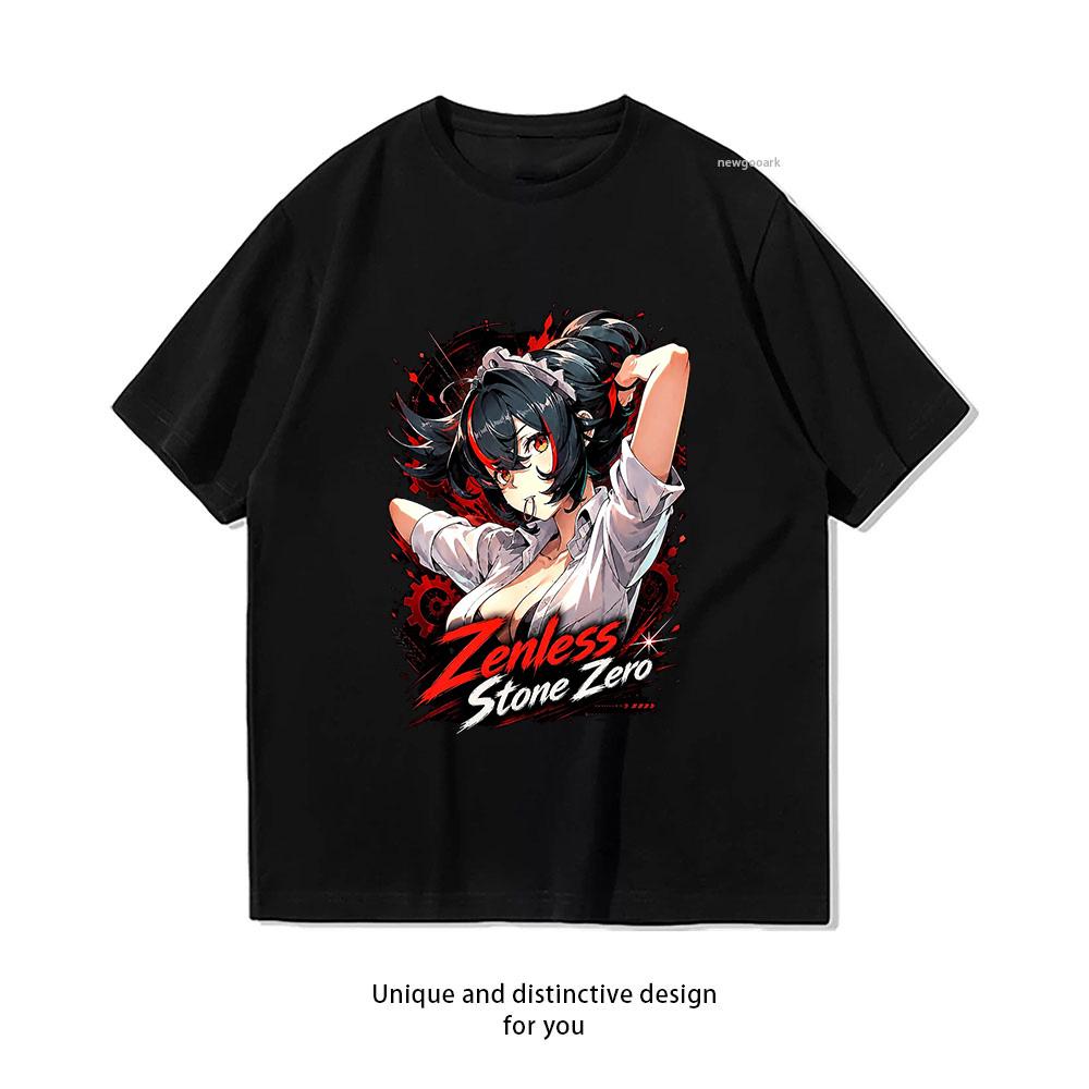 Zenless Zone Zero Arpg Zhu Yuan Tshirt Woman Man Summer Cotton Printed T Shirts Player Gamers Casual Shortsleeved Shirt