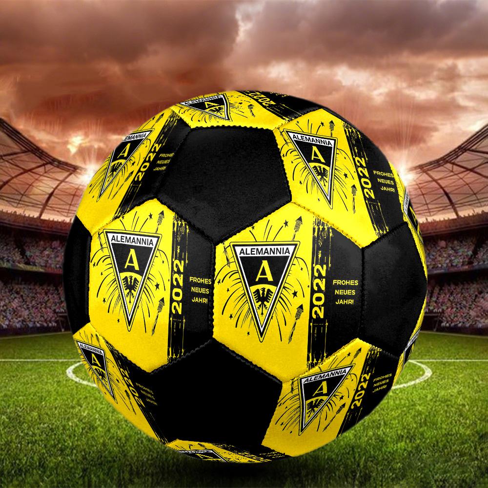 Alemannia Soccer Ball Colorful All Ages Machine Stitched PVC Competition Ready Durable High-Bounce.SIZE5