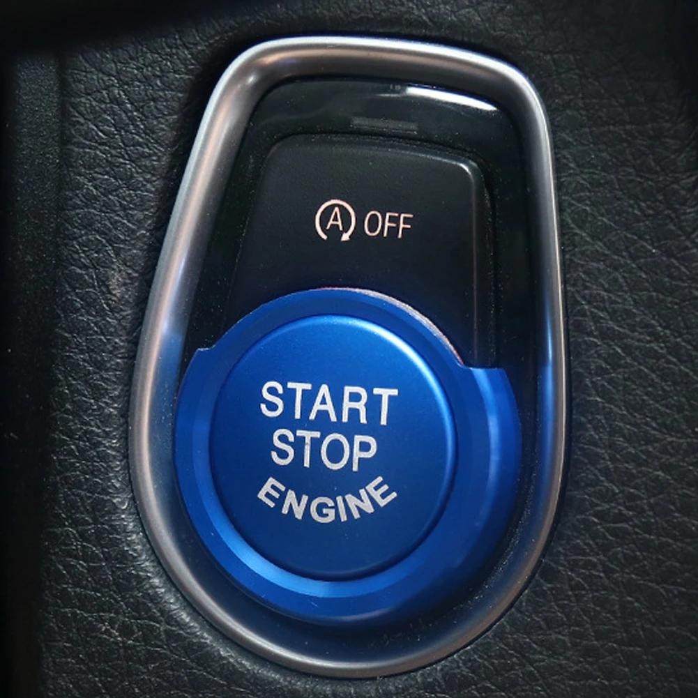 For 1 2 3 4 Series X1 F48 F20 F21 F30 F32 F33 F34 F36 F45 F46 Car Engine Start Button Stickers Ignition Key Ring Trim Cover
