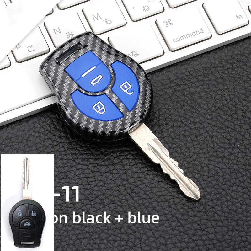 Kohlefaser ABS für Nissan Cube Micra Qashqai Juke 2/3/4 B Smart Klappbarer Fernschlüssel Etui Schale Styling Schlüsselanhänger