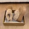Suede Bag Head Slippers for Women To Wear Winter New Thick-soled Fluffy Cotton Shoes with Fleece Warm Birkenstock Snow Boots