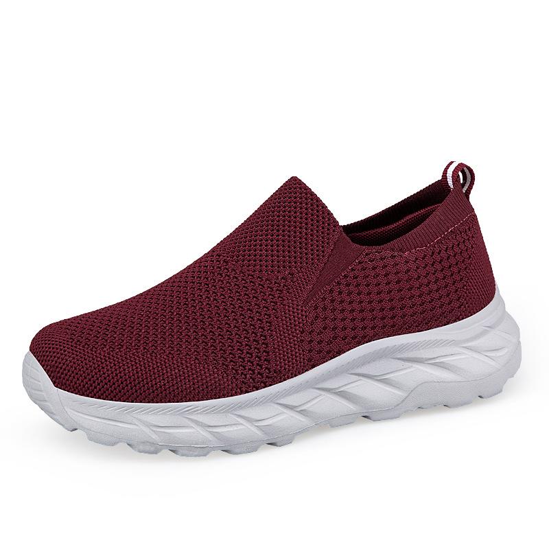 High Quality Women's Shoes Sneakers Platform Walking Shoes Fashion Knited Casual Loafers Lightweight Men Casual Shoes Size 36-45
