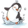 Creative Self-Adhesive Cute Penguin Toilet Sticker for Bathroom Decoration