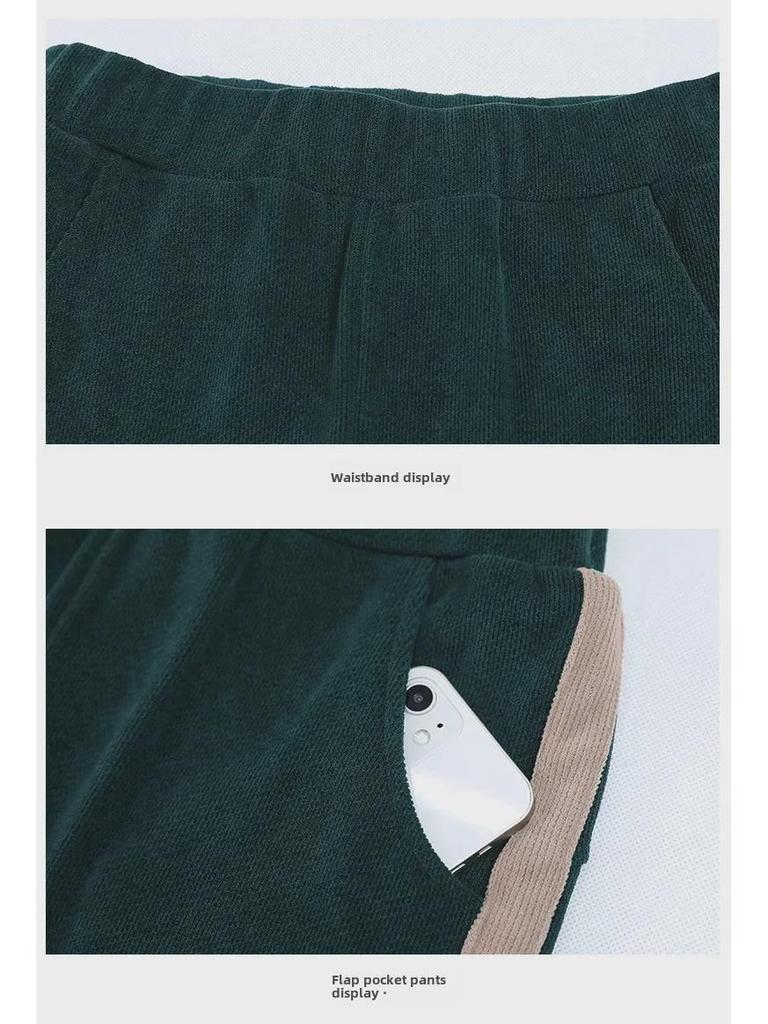 Trendiges Damen-Zweiteiler-Set mit weiten Hosen & Kapuzenpullover - Herbst 2023 Modische Freizeit-Sportbekleidung.