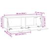 Wall Mounted TV Cabinet Smoked Oak 98 x 31 x 30 cm