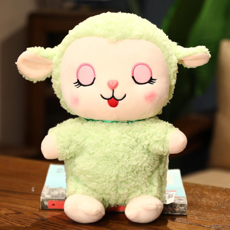 Non-Toxic New Kawaii Sleeping Sheep Plush Toy Cute Lamb Stuffed Doll Animal Alpaca Pillow Room Decor Cartoon Toys For Children Kids Toys Gift