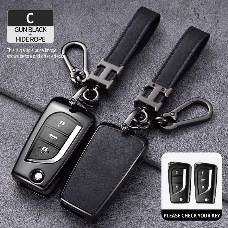 Zinc Alloy Car Key Case Cover for S9 Hilux Corolla Avensis Prado Fortuner RAV4 CHR Shell Accessories JH9