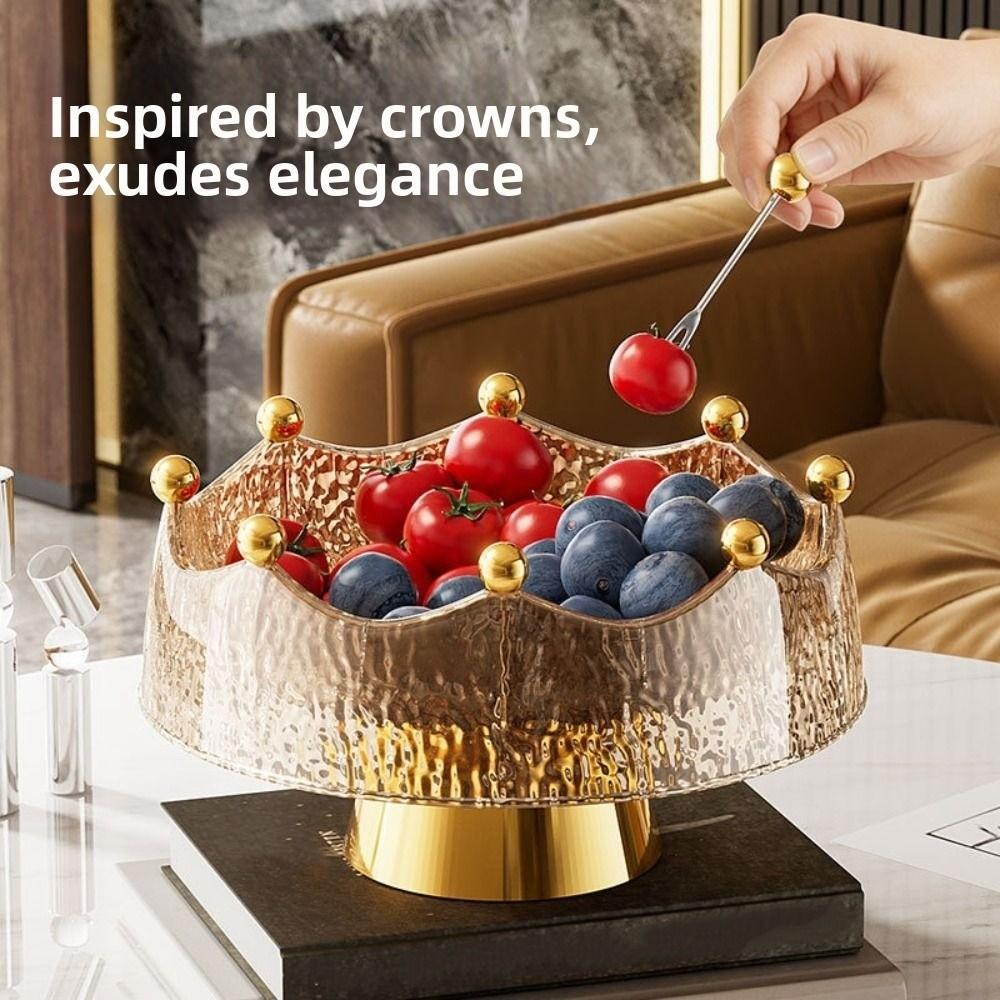 Plastic Fruit Water-Filtering Bowl Creative Salad Plate Fork Set Fruit Serving Plate  Picnics