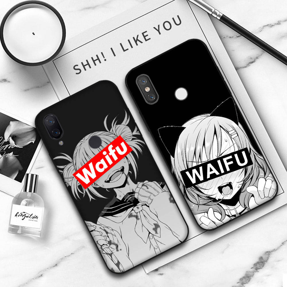 JW80 Waifu Senpai Anime Girl Soft Case for Samsung Note 20 Lite S24 Ultra S23 A03 A05 A06 A11 A71 A15 A16 A13 A24 A25 A33 A52 A53 A50 M55 M35 Plus