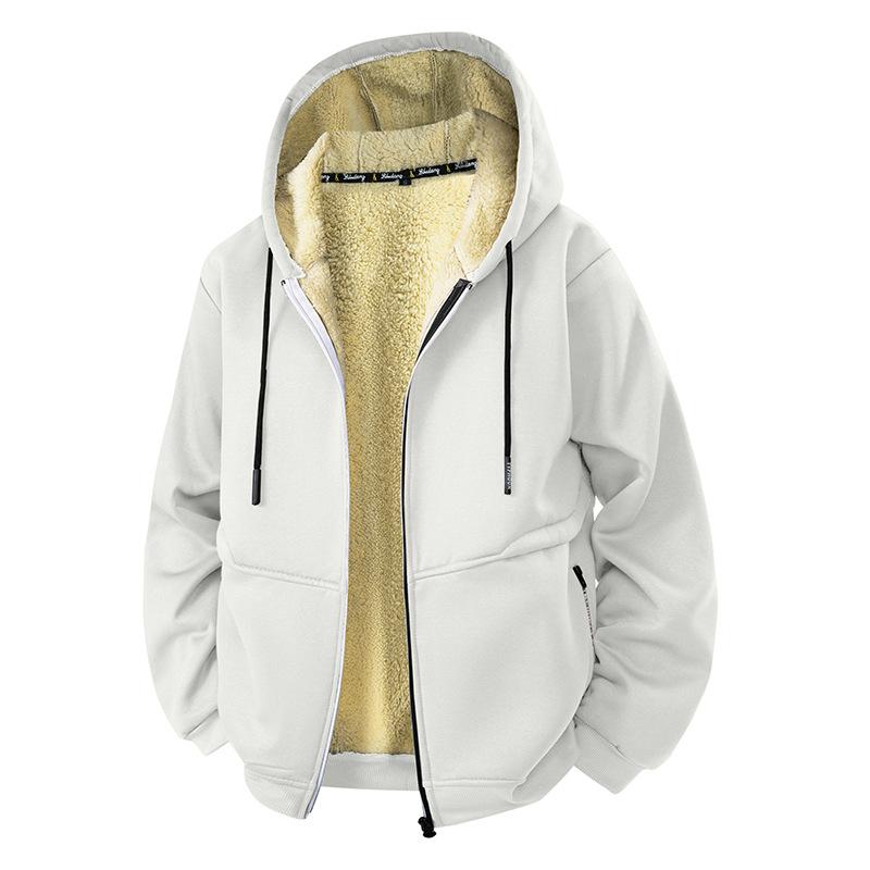 Jakke Vinter Herre Fleece Fortykket Termisk Hatt Hettegenser