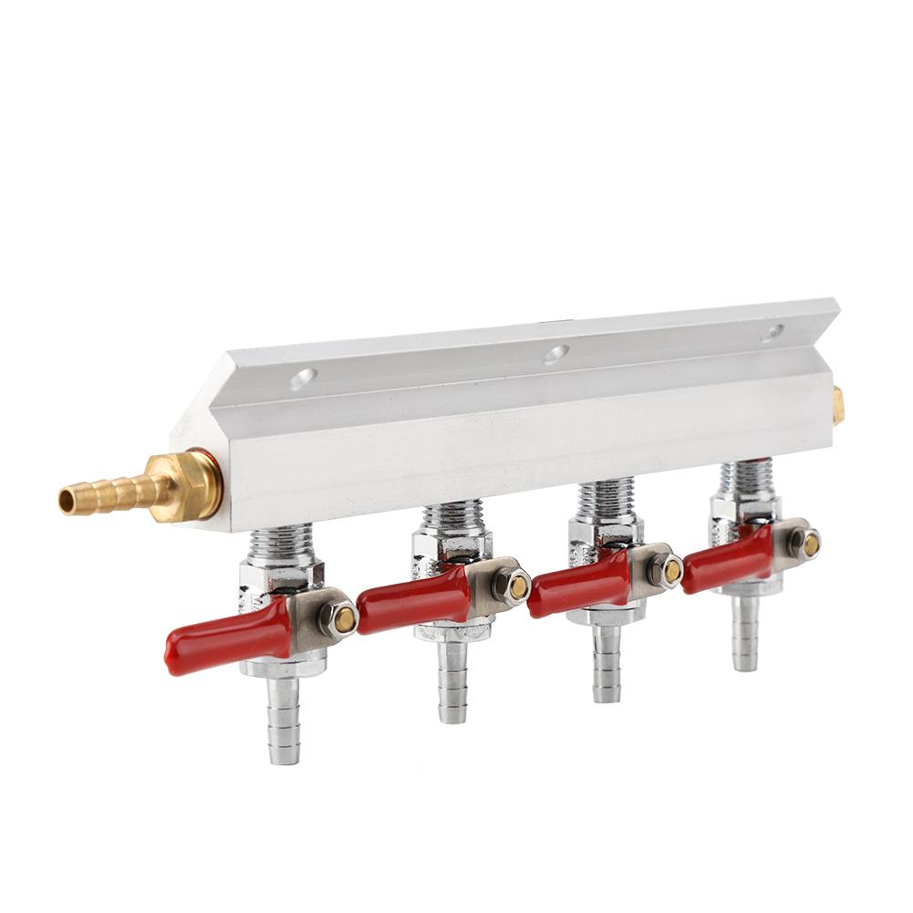 Muti Way Home Co2 Air Gas Manifold Distribution Splitter Beer 4 Way