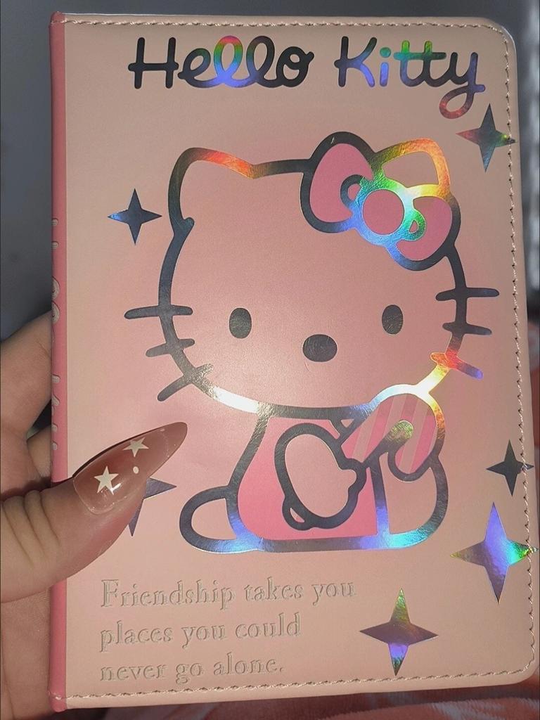 Kawaii Japanese Cartoon Soft Pu Leather Notebook Colored Page Diary Cute Daily Journal Fans Surprise Gift