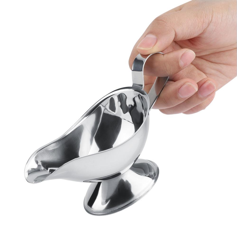 Handle Gravy Boat Server Silver Sauce Boat Durable Sauce Serving Dish  Salad Dressing