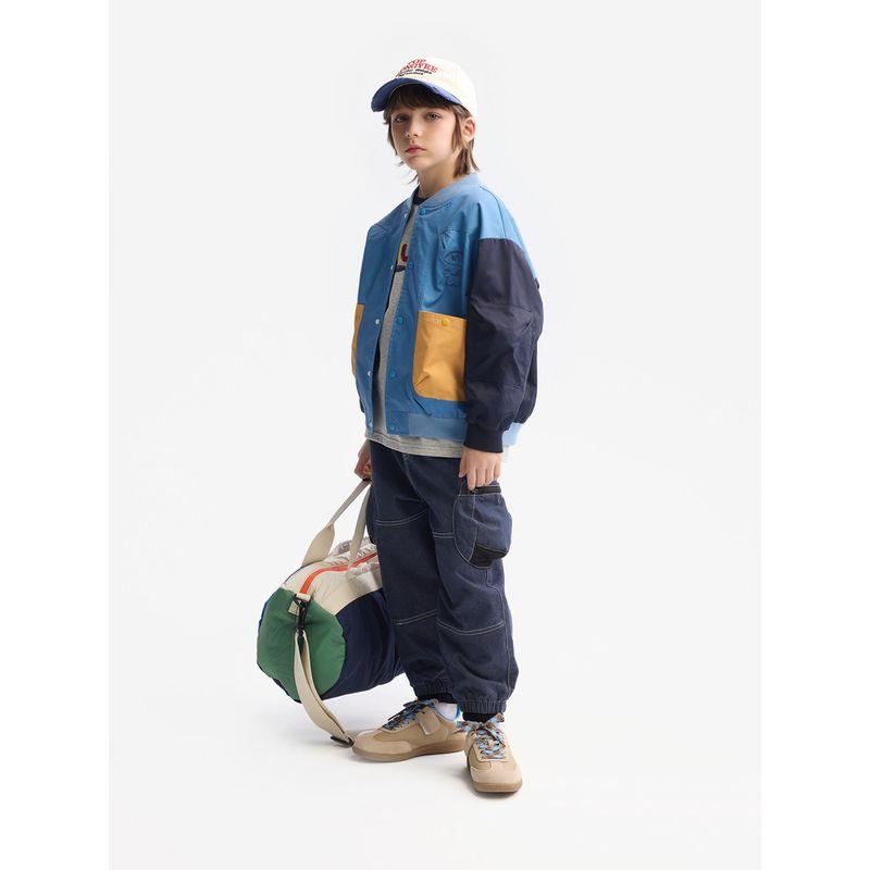 [Designer Series] Mqd Children's Clothing Boys' Baseball Jacket Autumn New Children's Color-Block Top