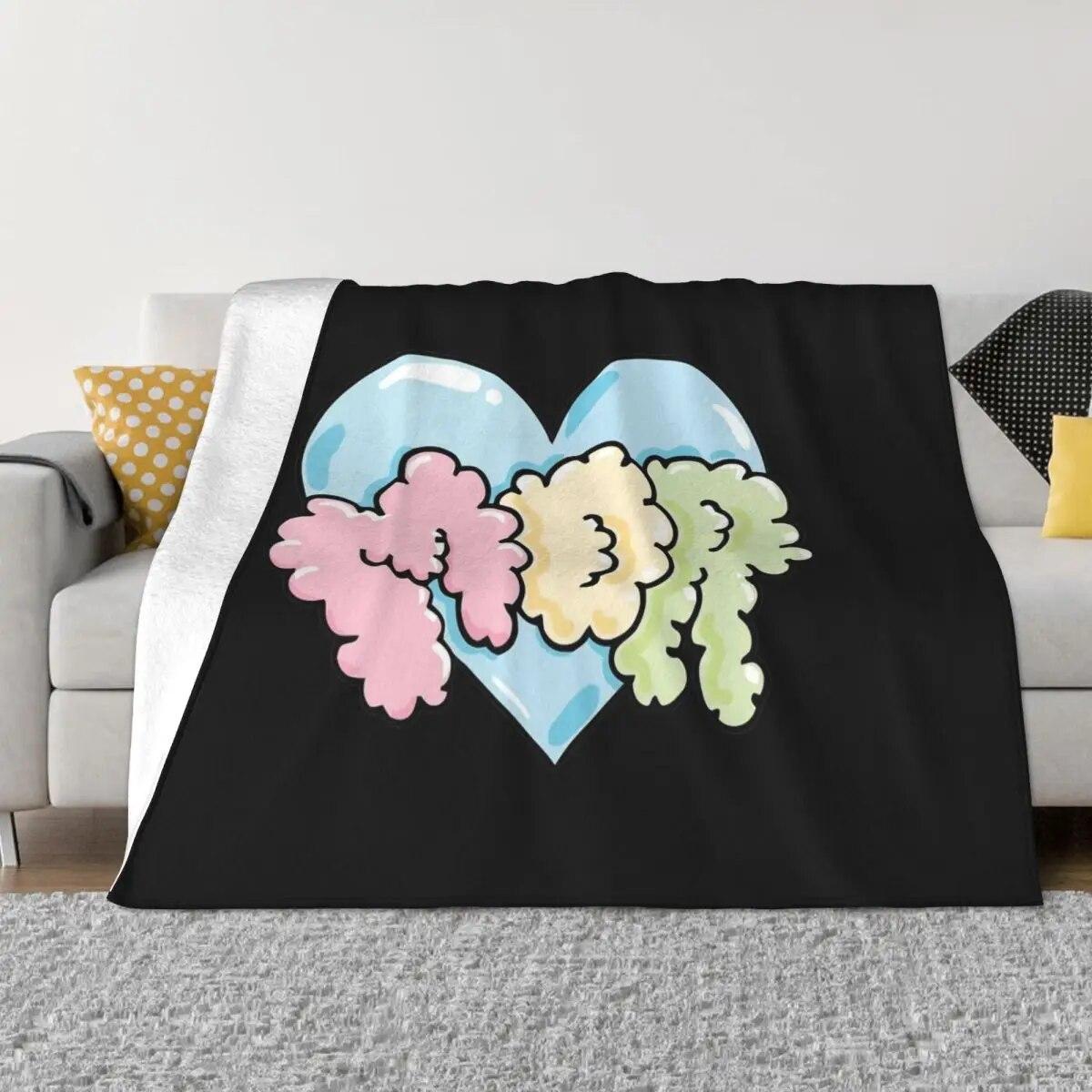 

Feid Merch Heart Mor Blankets Coral Fleece Plush Summer Ferxxo Breathable Warm Throw Blanket for Home Bedroom Rug Piece