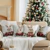 45X45Cm Christmas Rabbit Pillowcase Bedroom Sofa Cushion Cover 100% Polyester Living Room Cushion Pillowcase Home Decor
