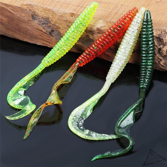5 Stück Worms Soft Fishing Lure Baits Artificial Bait Lure Fishing TackleSport, Angelsport, Köder, Futtermittel & Fliegen!