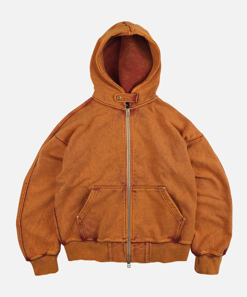 Frizmworks Vintage-Färbung Kapuzen-Reißverschluss-Parka _ Sonnenuntergang