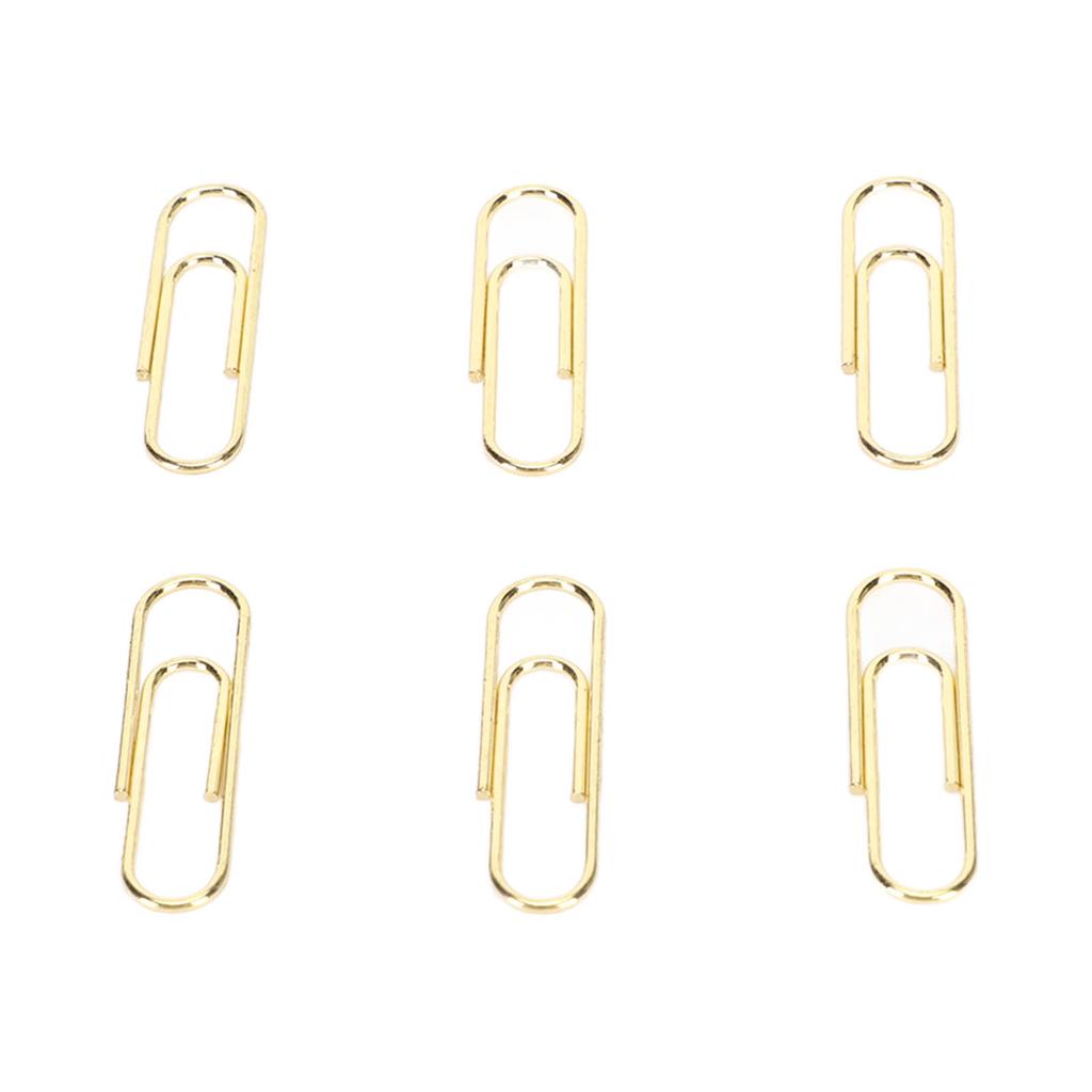 1.1in 100pcs Paper Clips Rust Prevention Increased Slip Resistance Portable Metallic Paper Clips for   Daily Use